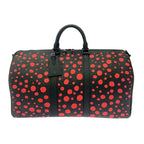 Louis Vuitton Monogram Keepall Bandouliere 50 Yayoi Kusama Black — view 2