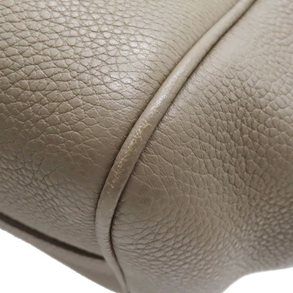 Celine 2-Way Bag Small Fold Cabas Leather Glazed Gold Hardware Gray Beige — view 4