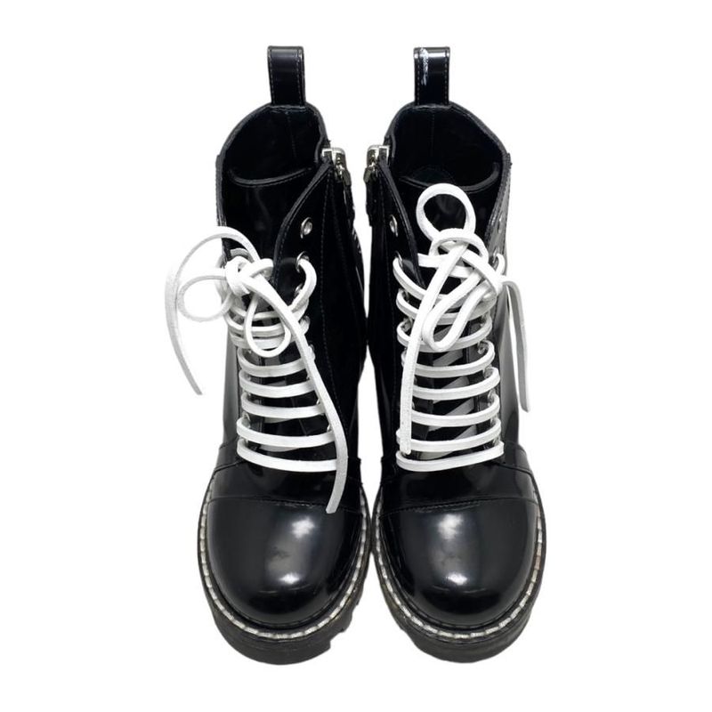Louis Vuitton Star Trail Ankle Boots 35 1 2 Black White Logo Line — view 4