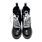 Louis Vuitton Star Trail Ankle Boots 35 1 2 Black White Logo Line — view 4