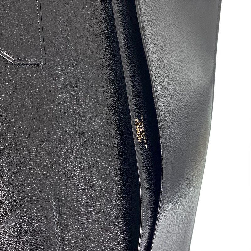 Hermes Bifold Billfold Black Wallet — view 7