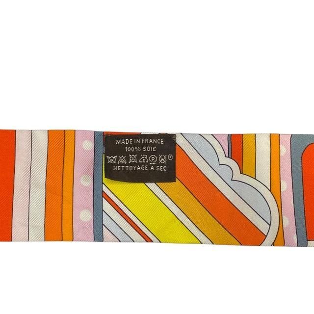 Hermes Scarf Twilly Ribbon Faubourg Rainbow Accessories Silk — view 8