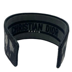 Christian Dior Oblique Headband Hair Accessory Leopard Gray Black Canvas — view 3