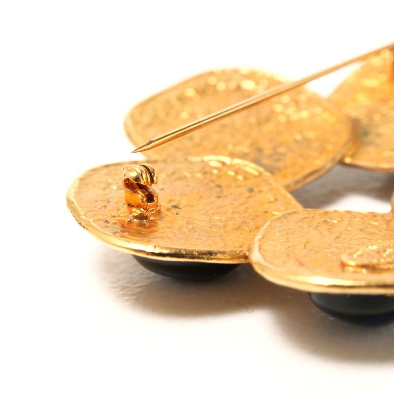 Chanel Vintage Brooch Gripore 26 Navy And Gold — view 5