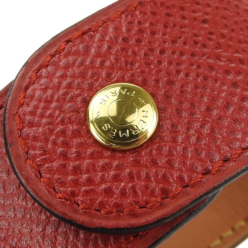 Hermes Bracelet Medor Vaux Epson Metal Red Gold Hardware Bangle — view 7