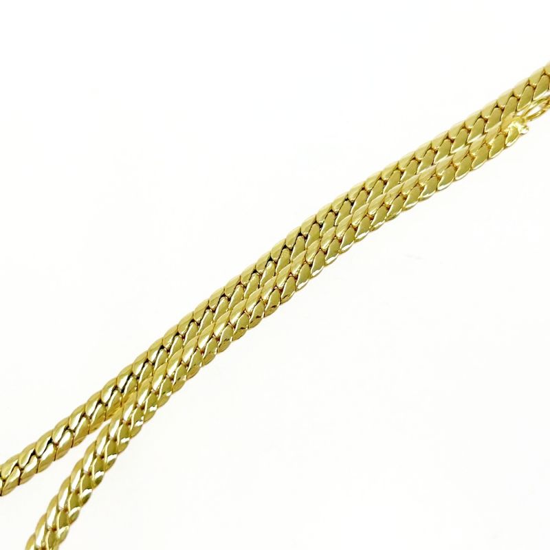Christian Dior GP Rhinestone Colored Stone CD Logo Necklace Gold Blue — view 6