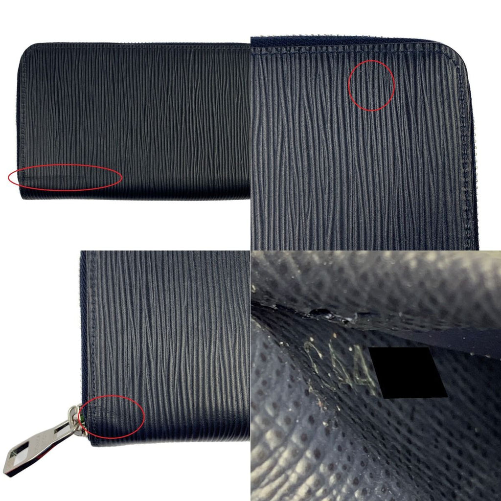 Louis Vuitton Epi Zippy Wallet Vertical Navy — view 5