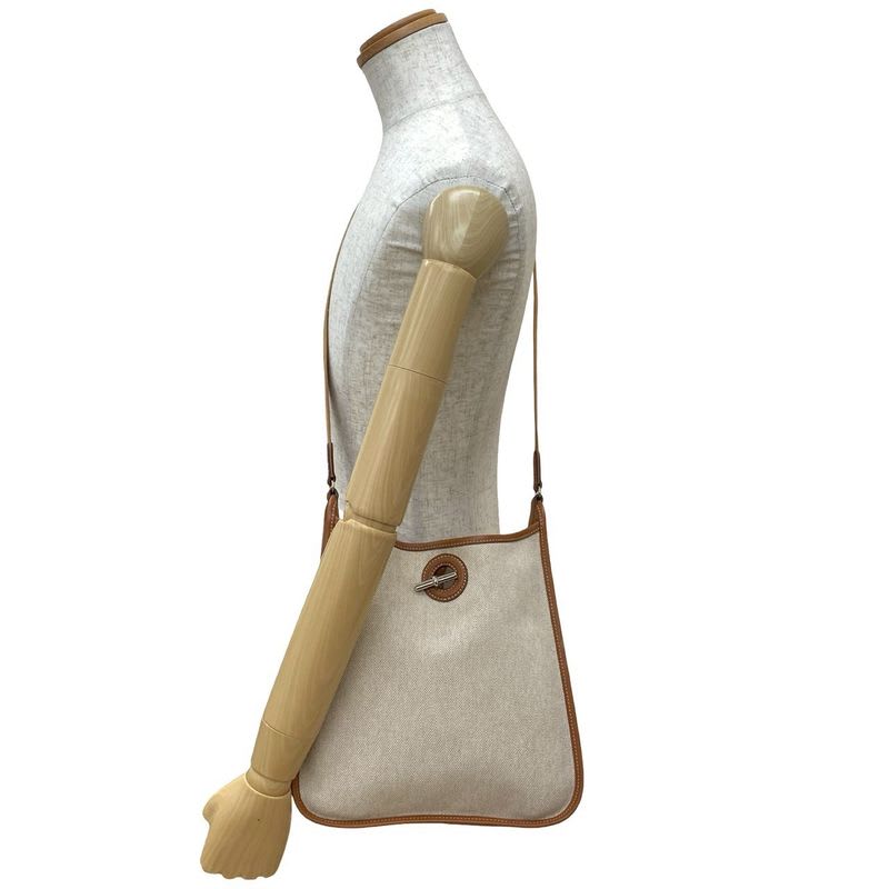 Hermes Vespa PM Toile Ash Buffalo Leather
