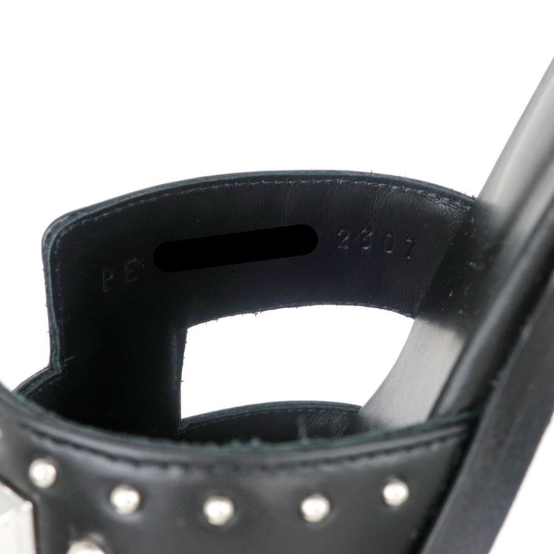 Hermes Oran Studded Sandals Size 38 Black Apparel Shoes — view 8
