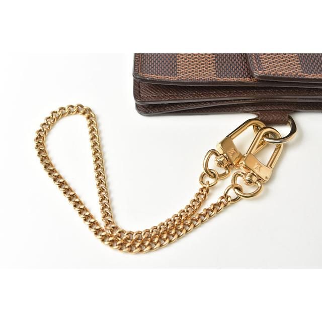 Louis Vuitton Chain Wallet Long Portefeuille Accordeion Damier — view 3
