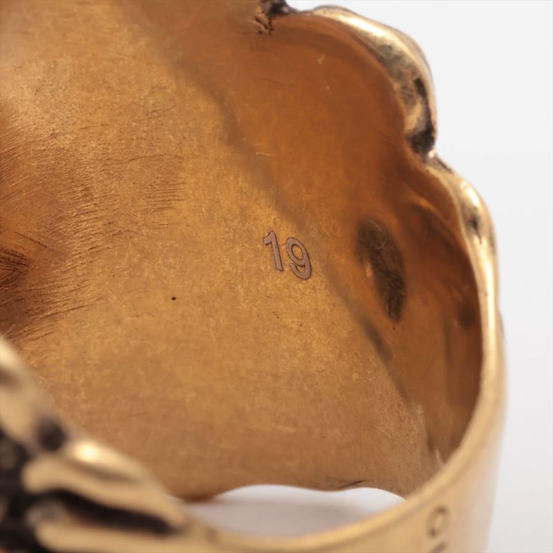 Gucci Michele Period Lion Head GP Ring 19 — view 4