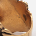 Gucci Michele Period Lion Head GP Ring 19 — view 4