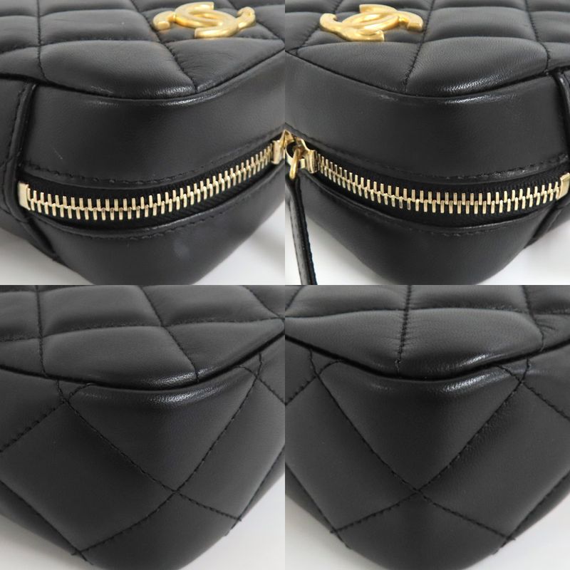 Chanel Mini Camera Case As2857 Faux Pearl Chain Shoulder Bag Lambskin — view 9