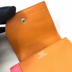 Hermes Camaille Mini Coin Case Veau Epsom Orange Pink — view 8
