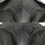 Celine Handbag Trapeze Leather Wool Black Gray — view 3