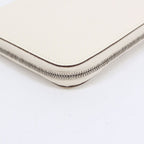 Hermes Azap Long Classic Machete Vaux Epson Off White Wallet Silver — view 5