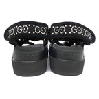 Gucci Sandals Crystal Belt Black Size 36 GG Logo Mesh — view 4