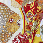 Hermes Scarf Carre 90 Yellow Orange Grands Fonds — view 6