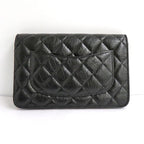 Chanel Quilted 2.55 Chain Wallet Aged Calfskin Antique Gold Hardware — view 2