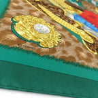 Hermes 90 Casques Et Plumets Green Faceless Helmet Silk — view 3