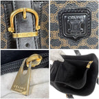 Celine Mini Tote Bag Black Macadam Leather Bucket Shape — view 8