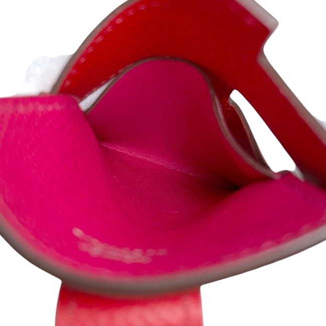 Hermes Card Case Red Pink Rouge Coup Rose Extreme — view 8