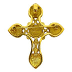 Dior Necklace Brooch 2-Way Top Pendant Faux Pearl Gold Logo — view 3