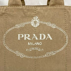 Prada Tote Bag Canapa Beige — view 7