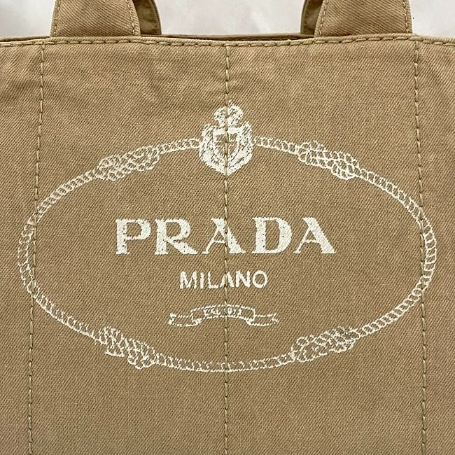 Prada Tote Bag Canapa Beige — view 7