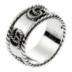 Gucci Ring Double G Silver Black — view 3