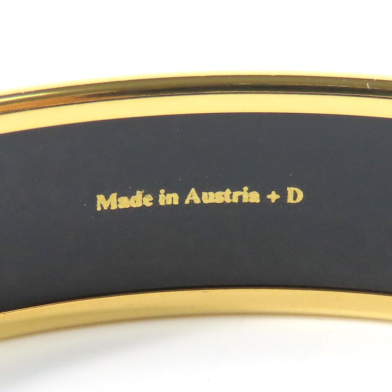 Hermes Bangle Emile Metal Enamel Red Multicolor Gold Hardware Accessories — view 7