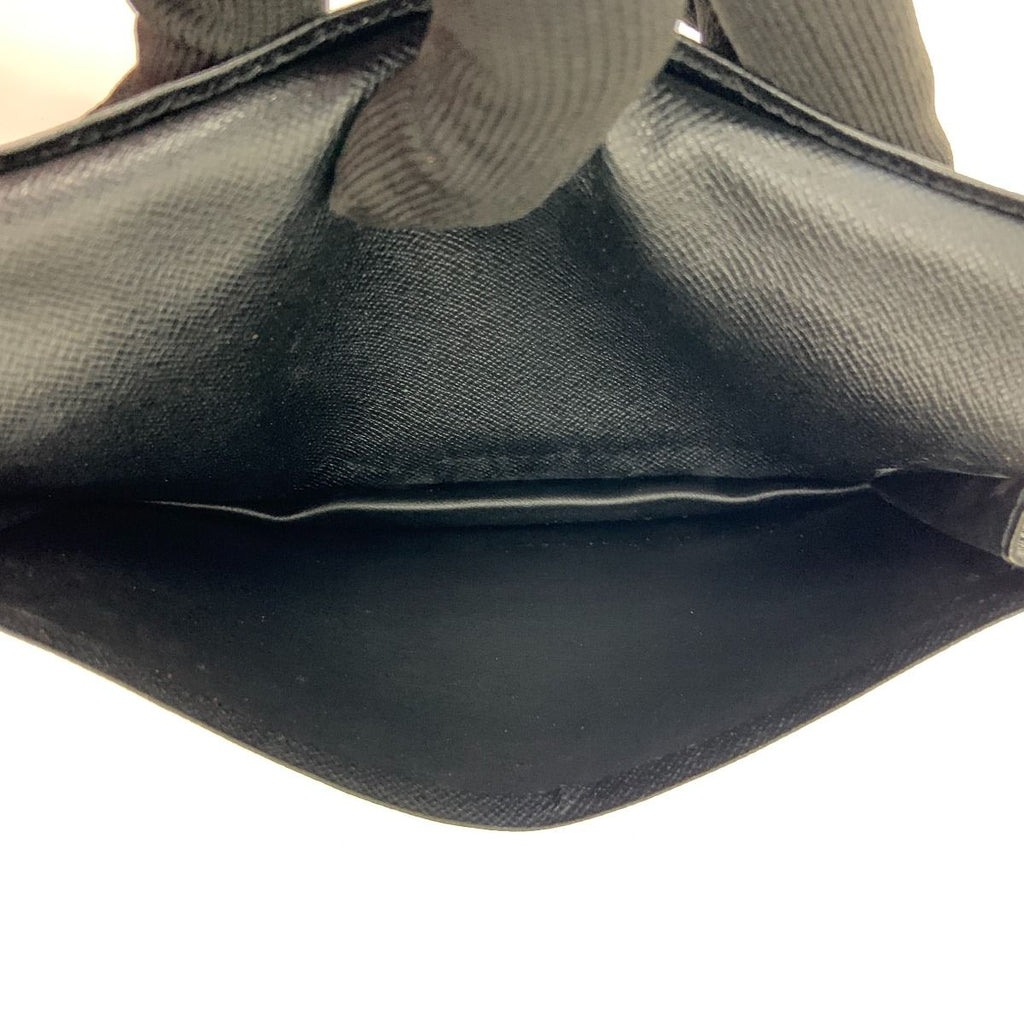 Louis Vuitton Taiga Card Holder Credit Bifold Long Wallet Black — view 7