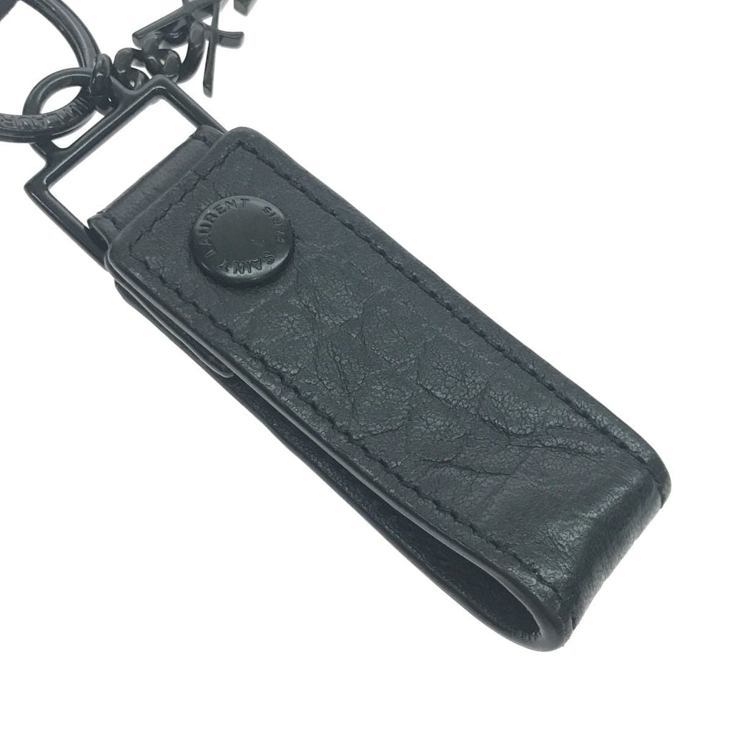 Saint Laurent Key Holder Ring Logo Plate Type — view 4