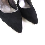 Hermes Vecteur Feather Motif Suede Leather Pumps Black 35 Storage With Bag — view 8
