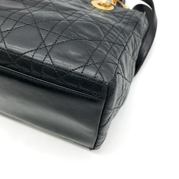 Dior Lady 2-Way Cannage Hand Bag Black — view 4