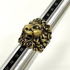 Gucci Michele Period Lion Head GP Ring 19 — view 8