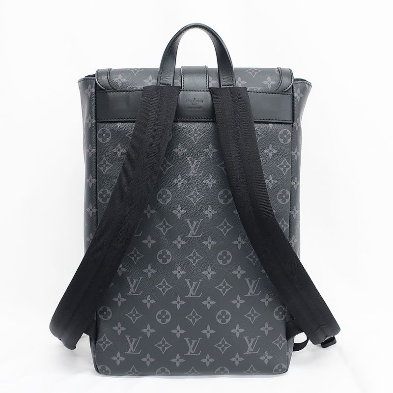 Louis Vuitton Saumur Backpack Rucksack Black Monogram Eclipse — view 3