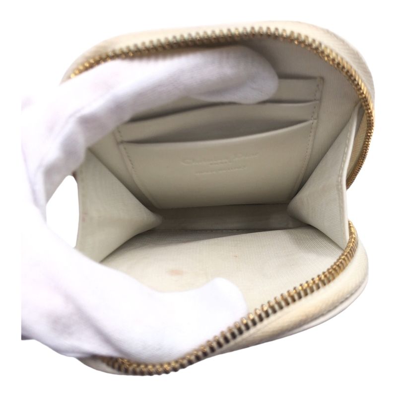 Dior Lady White Gold Hardware Shoulder Bag Phone Pouch — view 8