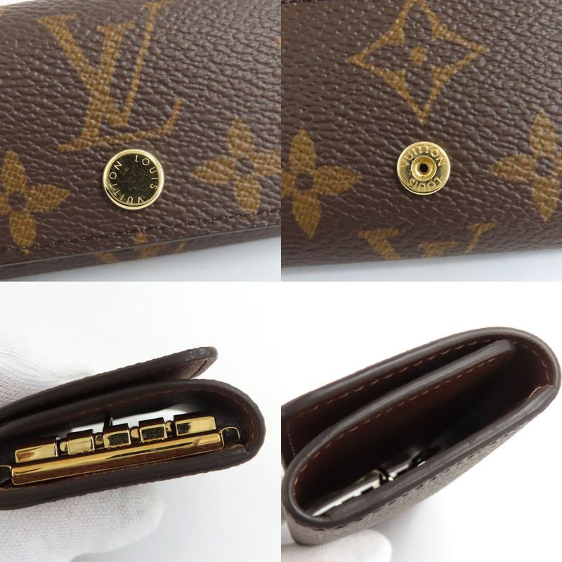 Louis Vuitton Key Case Multicles 4 Monogram Brown Gold Hardware — view 9