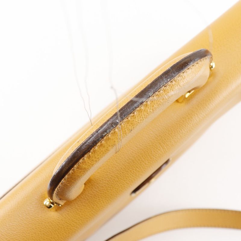 Gucci Vintage Calf Yellow Business Bag — view 5