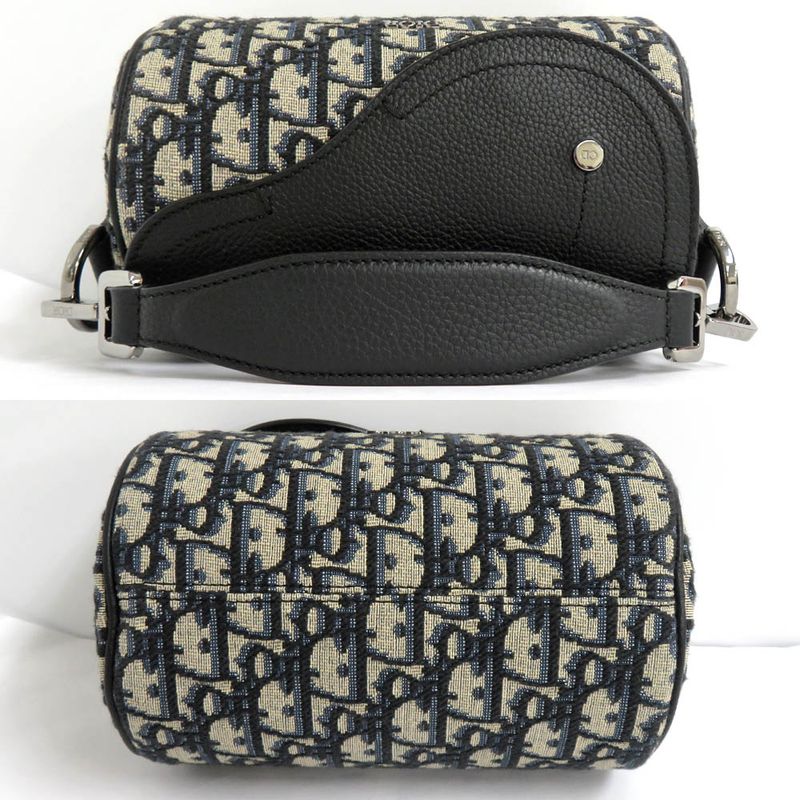 Dior Saddle Lola Mini Bag Oblique 1 yky Black Calfskin — view 5