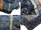Louis Vuitton Patchwork Posty Messenger Bag Monogram Denim Blue — view 8