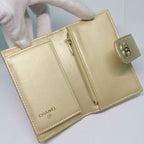 Chanel Classic Small Wallet Ap1991 Quilted Card Bifold Gold Mini — view 5