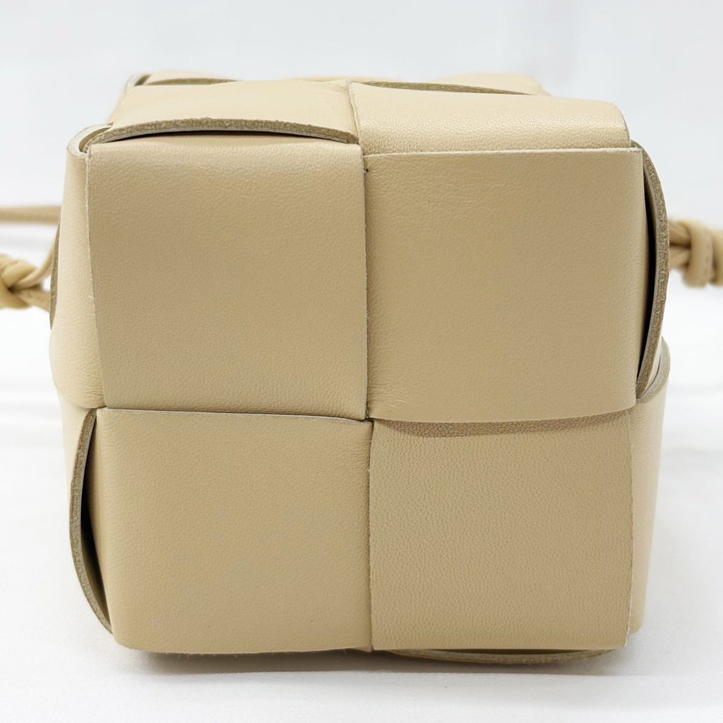 Bottega Veneta Shoulder Cassette Mini Crossbody Bucket Bag Ivory — view 7