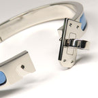 Hermes Mini Click Kelly Enamel Bracelet Chardon Palladium — view 8