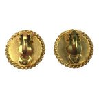 Chanel Vintage Coco Mark Earrings Black — view 3