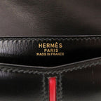 Hermes Ettrivert Box Calf Black Gold Hardware 00 Vintage Clutch Bag — view 7