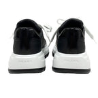Prada Sneakers Shoes Leather Black White Triangle Logo — view 5
