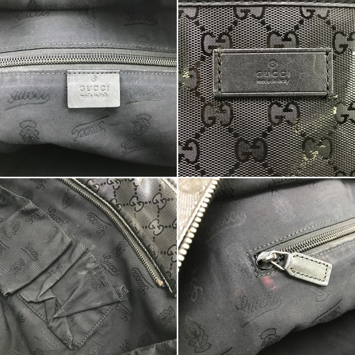 Gucci Tote Bag with Stains Inside Black — view 7