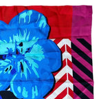 Christian Dior 22 Flp070 I615 2022 Flower Pop Scarf Silk Red Blue Pink — view 2